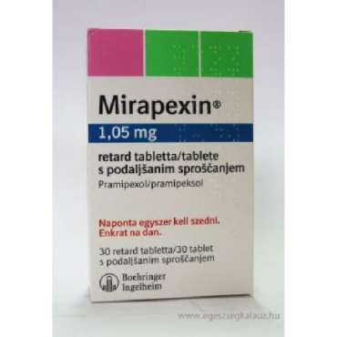 Купить Мирапексин MIRAPEXIN 1.05MG RETARDTAB/100 Шт в Москве